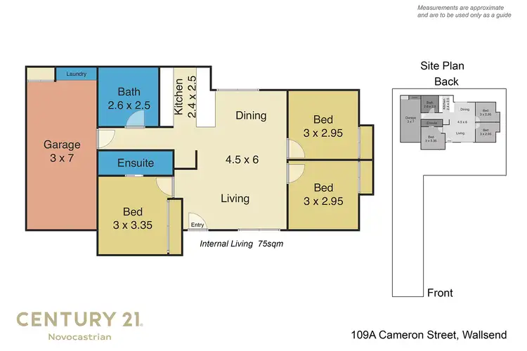 Floorplan of Homely house listing, 109a Cameron Street, Wallsend NSW 2287