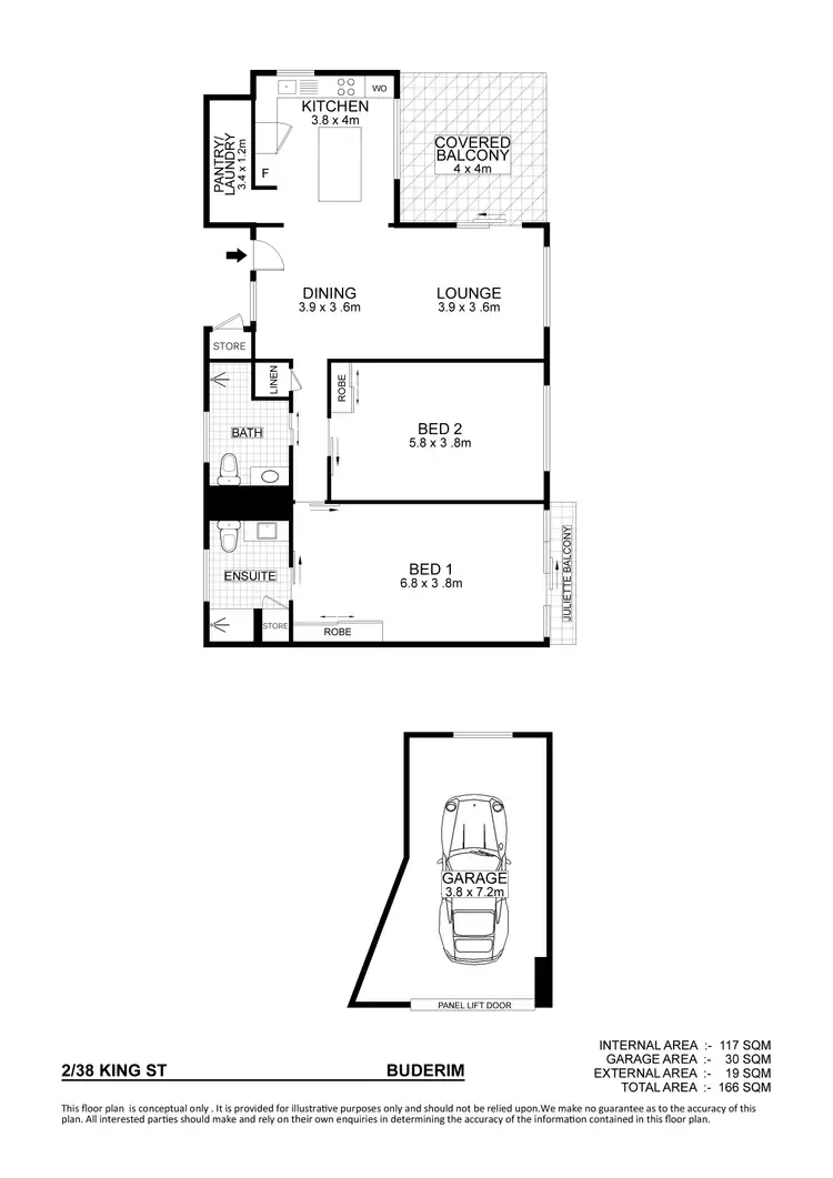 Floorplan of Homely unit listing, 2/38-42 King Street, Buderim QLD 4556