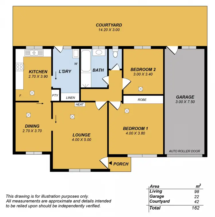 Floorplan of Homely unit listing, U2/11 High Street, South Brighton SA 5048