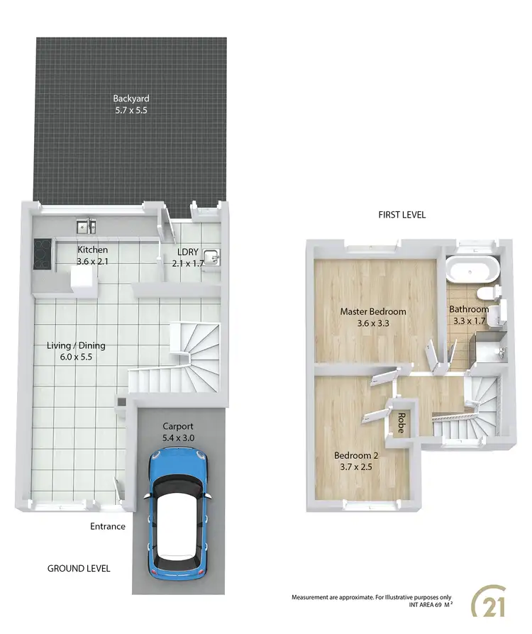 Floorplan of Homely townhouse listing, 3/45-47 Bartley Street, Canley Vale NSW 2166