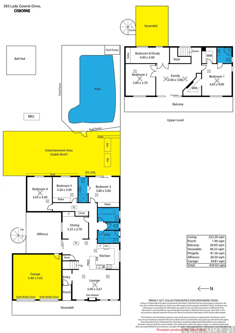 Floorplan of Homely house listing, 383 Lady Gowrie Drive, Osborne SA 5017