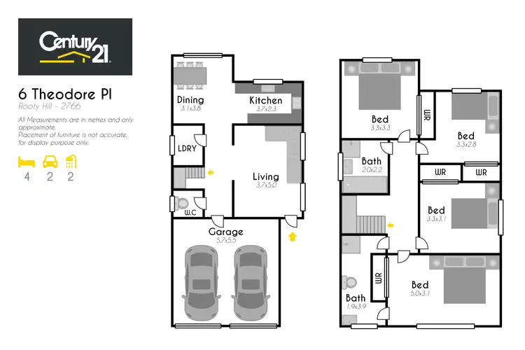 Floorplan of Homely house listing, 6 Theodore Place, Rooty Hill NSW 2766