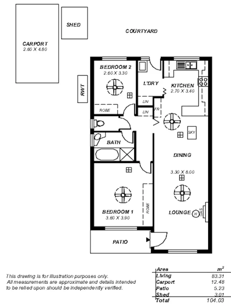 Floorplan of Homely unit listing, 2/6 Howard Street, Underdale SA 5032