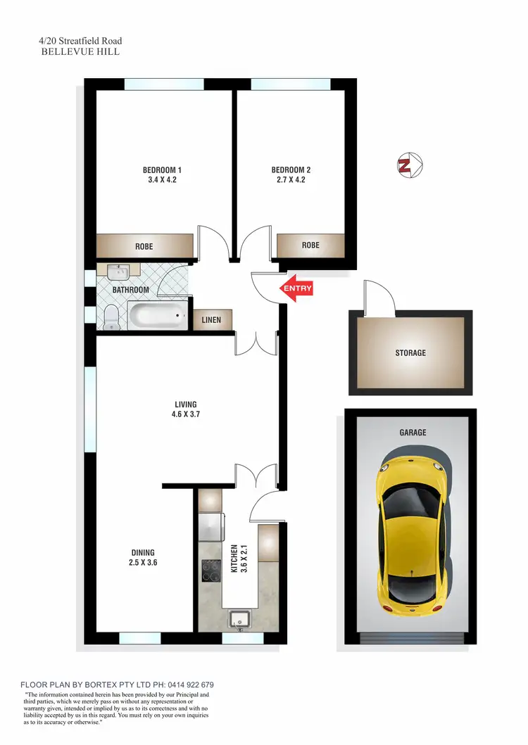 Floorplan of Homely apartment listing, 4/20 Streatfield Road, Bellevue Hill NSW 2023