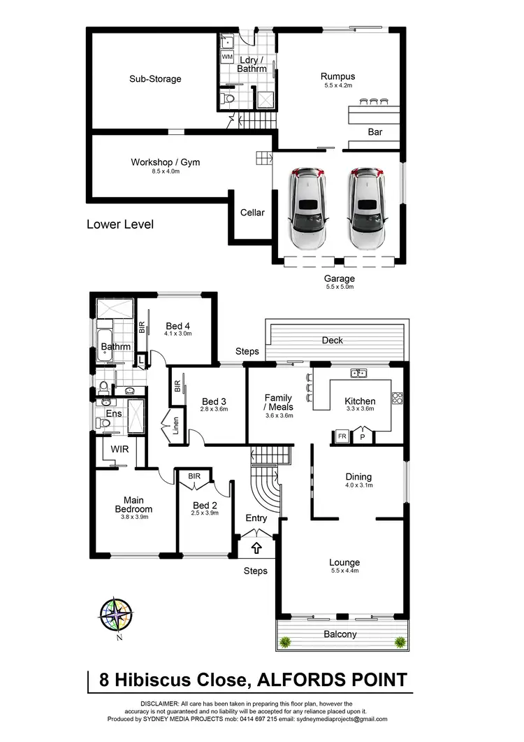 Floorplan of Homely house listing, 8 Hibiscus Close, Alfords Point NSW 2234