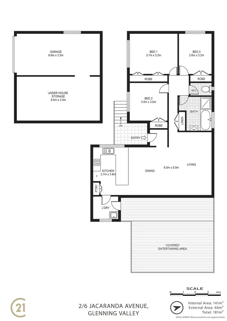 Floorplan of Homely villa listing, 2/6 Jacaranda Avenue, Glenning Valley NSW 2261