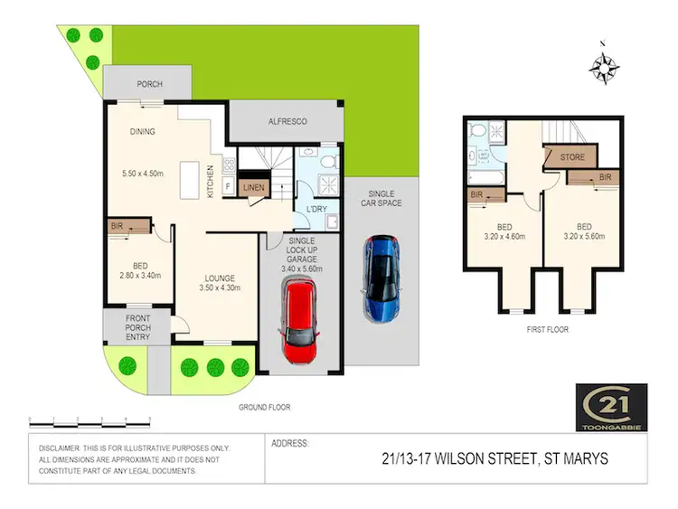 Floorplan of Homely townhouse listing, 21/13-17 Wilson Street, St Marys NSW 2760