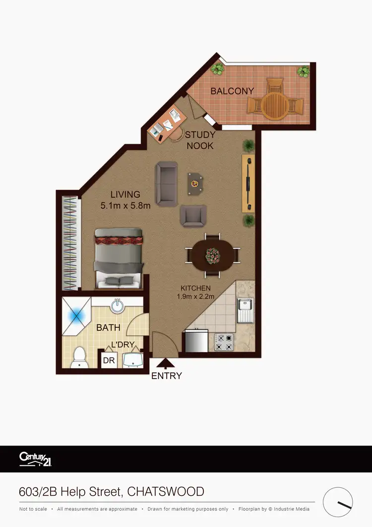 Floorplan of Homely apartment listing, 603/2B Help Street, Chatswood NSW 2067