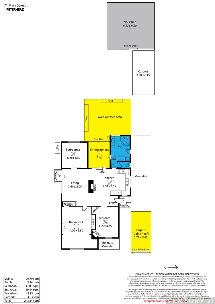 Floorplan of Homely house listing, 71 Mary Street, Largs Bay SA 5016