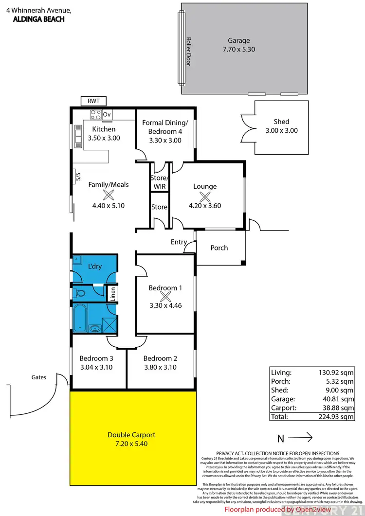 Floorplan of Homely house listing, 4 Whinnerah Avenue, Aldinga Beach SA 5173