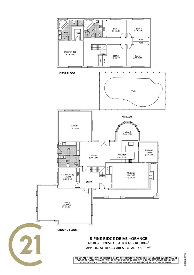Floorplan of Homely house listing, 8 Pine Ridge Drive, Orange NSW 2800
