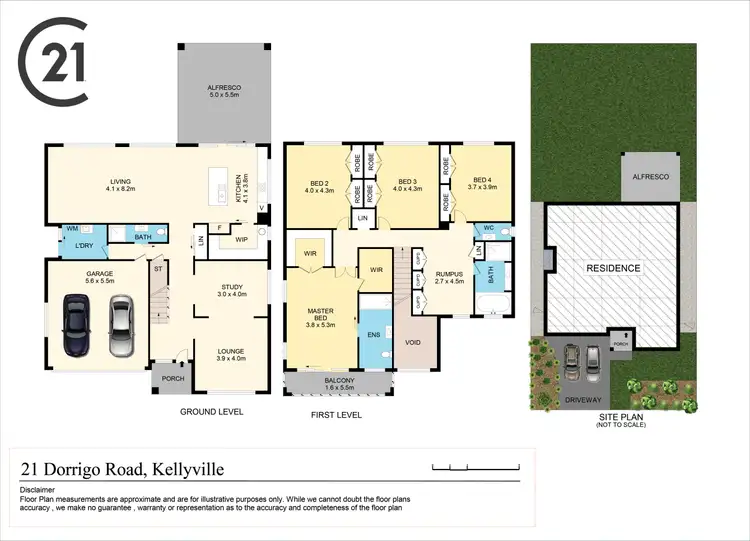 Floorplan of Homely house listing, 21 Dorrigo Road, Kellyville NSW 2155