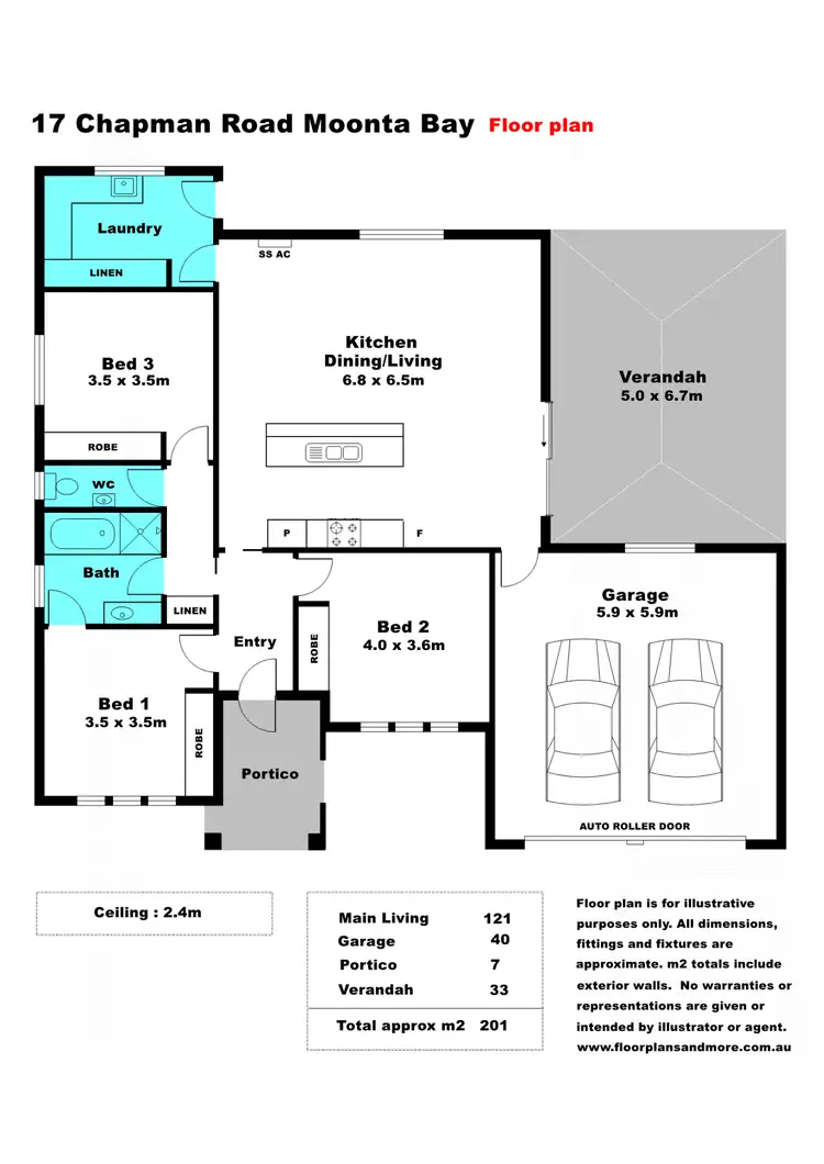 Floorplan of Homely house listing, 17 Chapman Road, Moonta Bay SA 5558