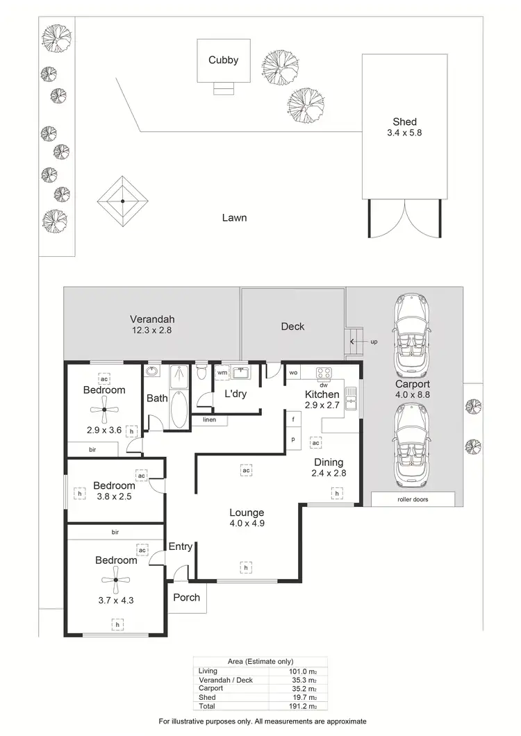 Floorplan of Homely house listing, 17 Botanic Grove, Hackham SA 5163