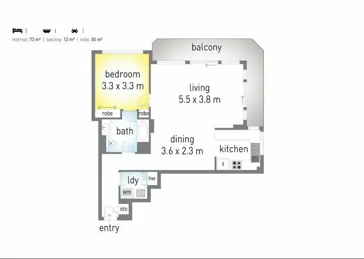 Floorplan of Homely apartment listing, 50/39-45 Broadbeach Boulevard, Broadbeach QLD 4218