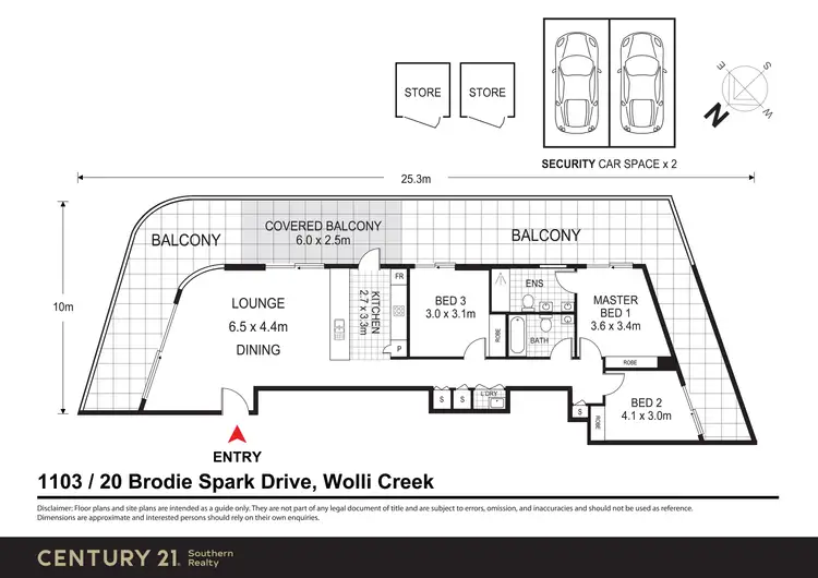 Floorplan of Homely apartment listing, 1103/20 Brodie Spark Drive, Wolli Creek NSW 2205