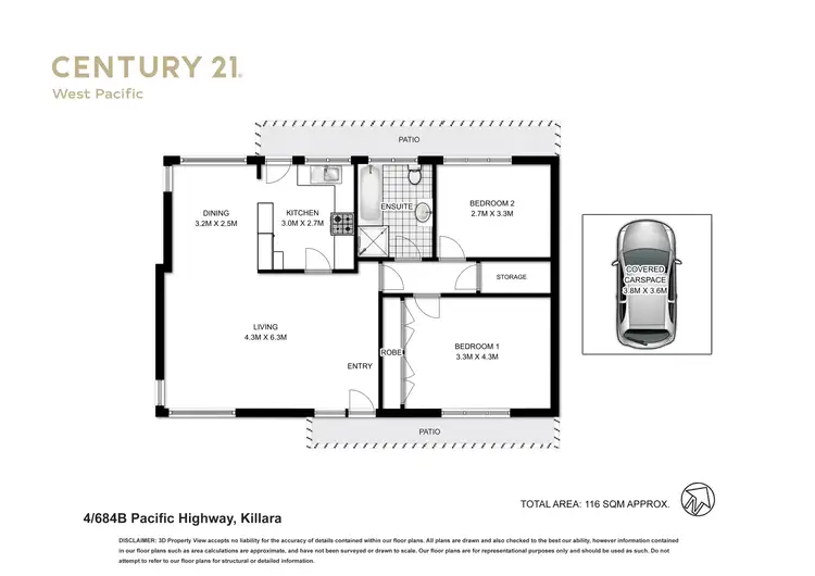Floorplan of Homely unit listing, 4/684B Pacific Hwy, Killara NSW 2071