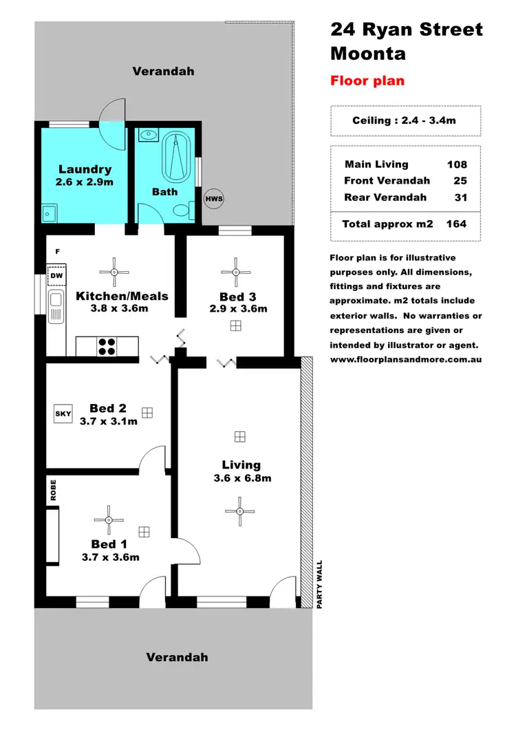 Floorplan of Homely house listing, 24 Ryan Street, Moonta SA 5558