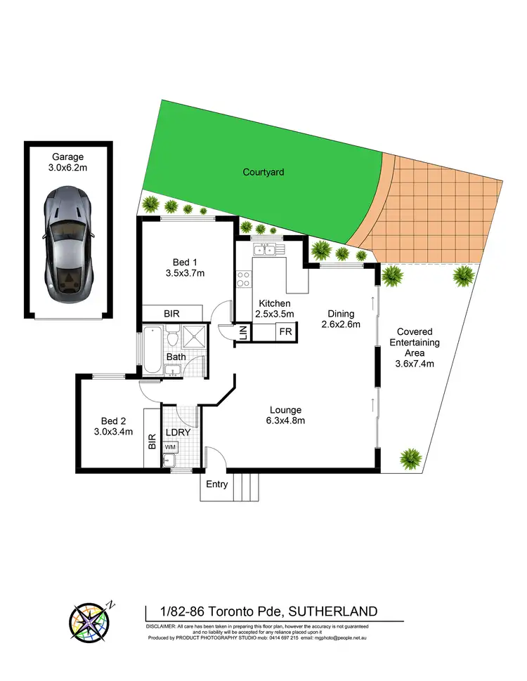 Floorplan of Homely unit listing, 1/82-86 Toronto Parade, Sutherland NSW 2232