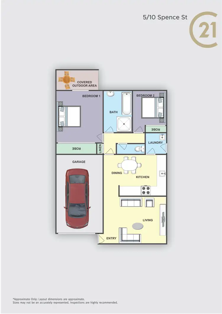 Floorplan of Homely unit listing, 5/10 Spence Street, Taree NSW 2430