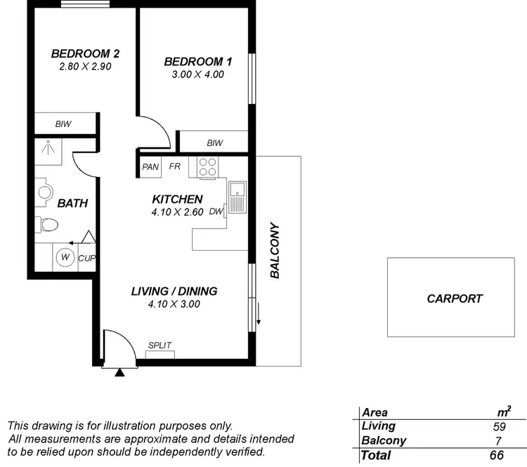 Floorplan of Homely unit listing, 12/18 Broadway, Glenelg South SA 5045