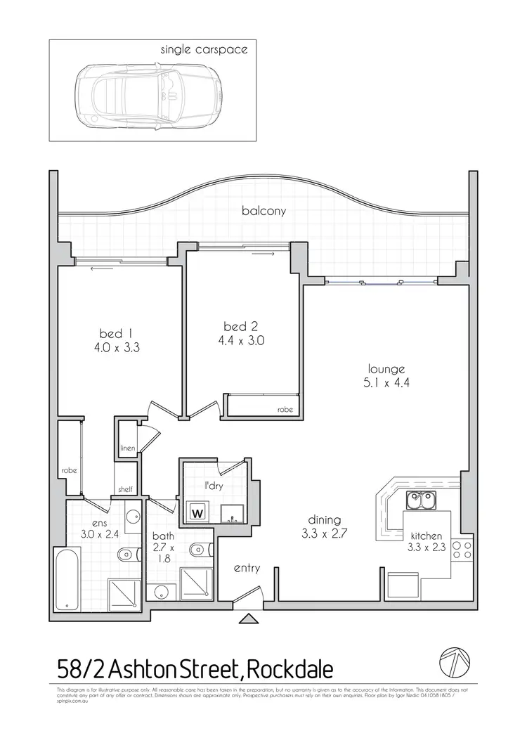 Floorplan of Homely apartment listing, 58/2 Ashton Street, Rockdale NSW 2216
