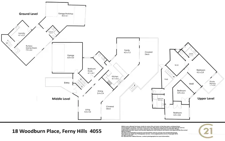Floorplan of Homely house listing, 18 Woodburn Place, Ferny Hills QLD 4055