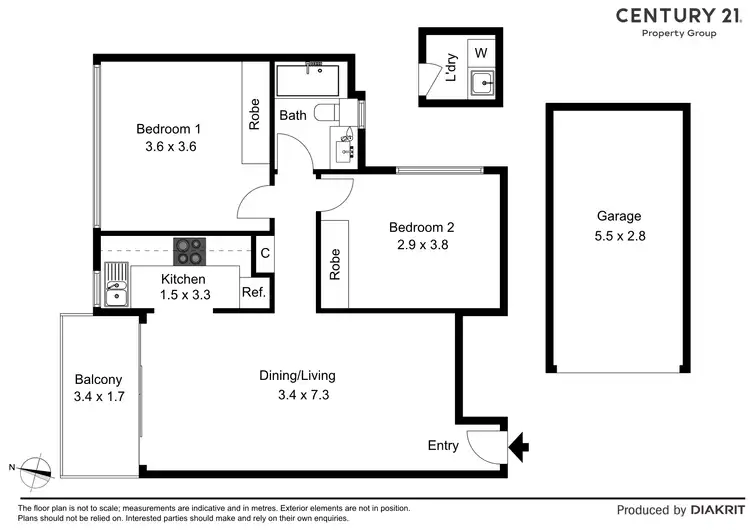 Floorplan of Homely apartment listing, 36/75 Broome Street, Maroubra NSW 2035