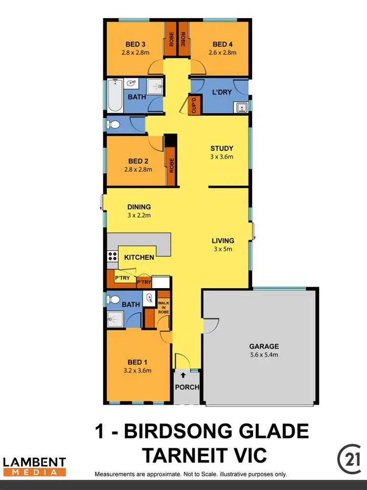 Floorplan of Homely house listing, 1 Birdsong Glade, Tarneit VIC 3029