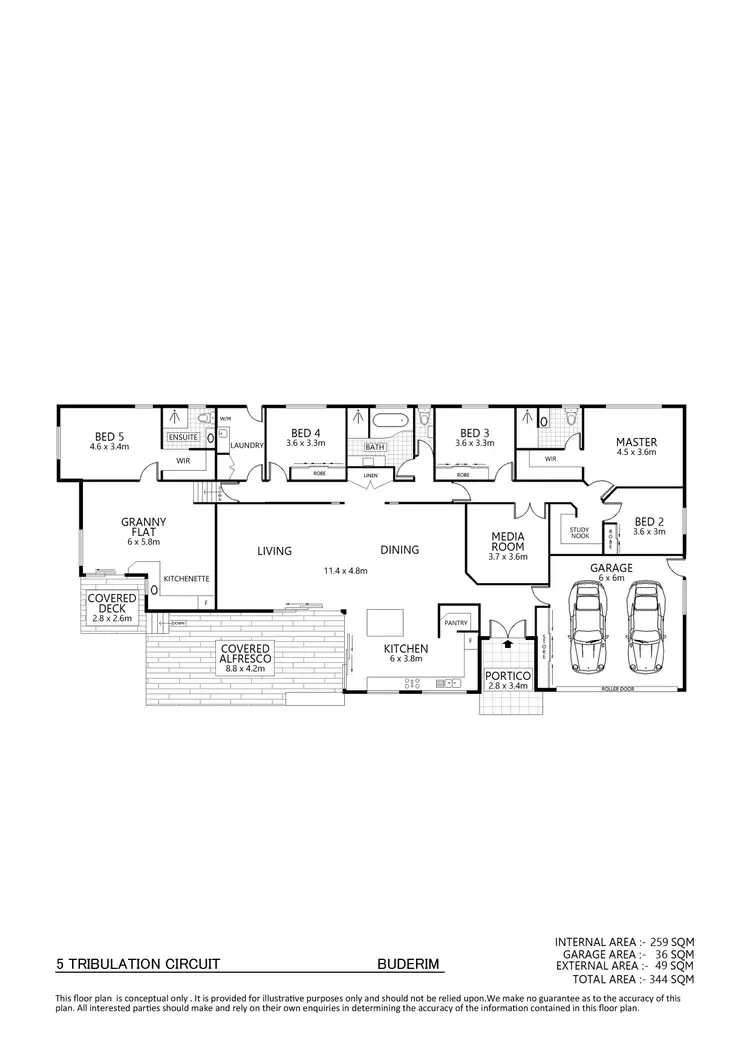 Floorplan of Homely house listing, 5 Tribulation Circuit, Buderim QLD 4556