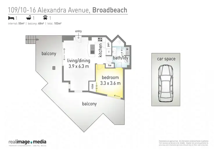 Floorplan of Homely apartment listing, 109/10 Alexandra Avenue, Mermaid Beach QLD 4218