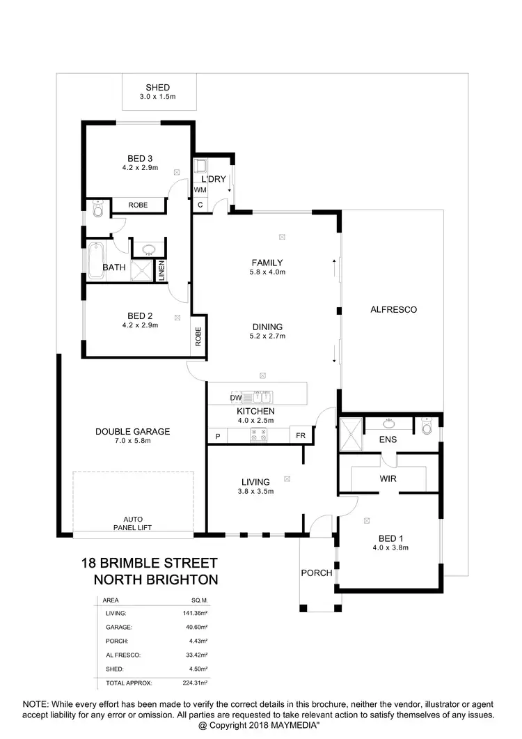 Floorplan of Homely house listing, 18 Brimble Street, North Brighton SA 5048