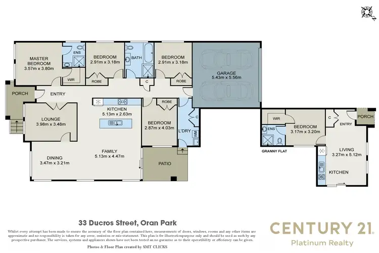 Floorplan of Homely house listing, 33 Ducros Street, Oran Park NSW 2570