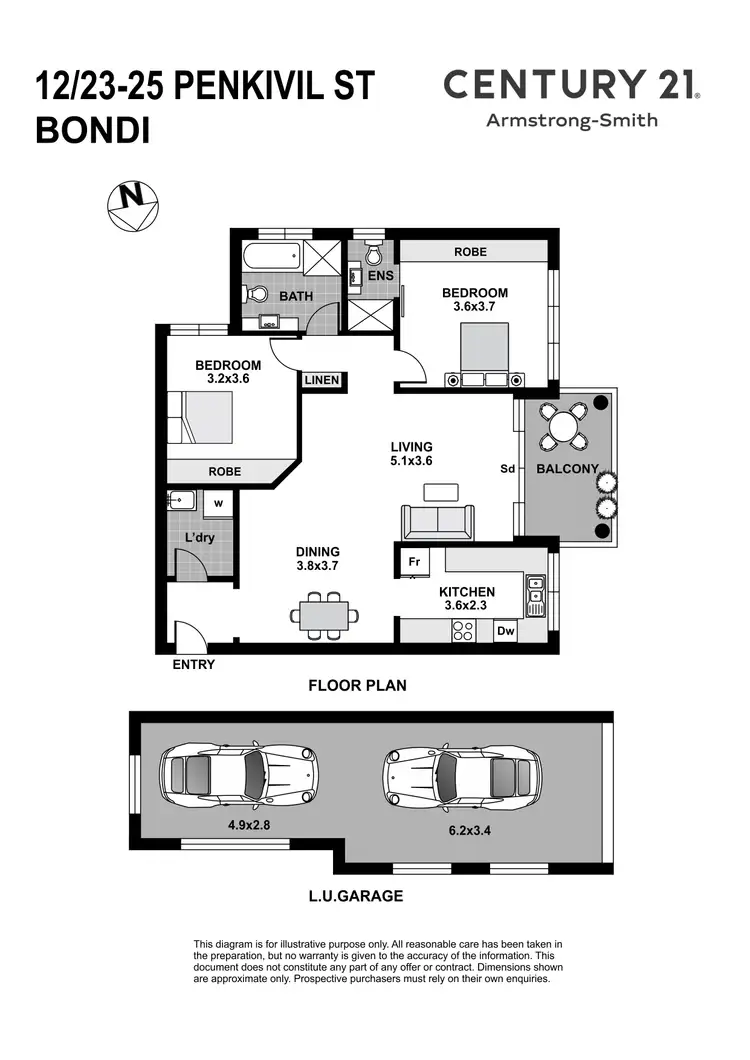 Floorplan of Homely apartment listing, 12/23-25 Penkivil Street, Bondi NSW 2026