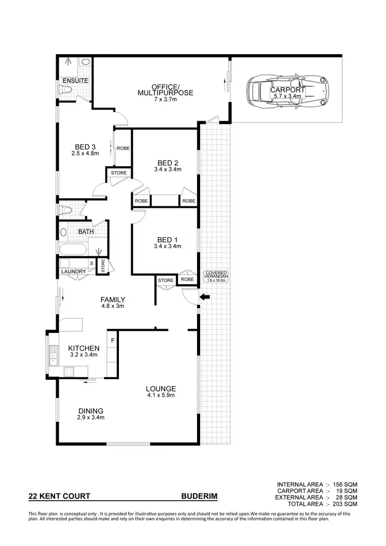 Floorplan of Homely house listing, 22 Kent Court, Buderim QLD 4556