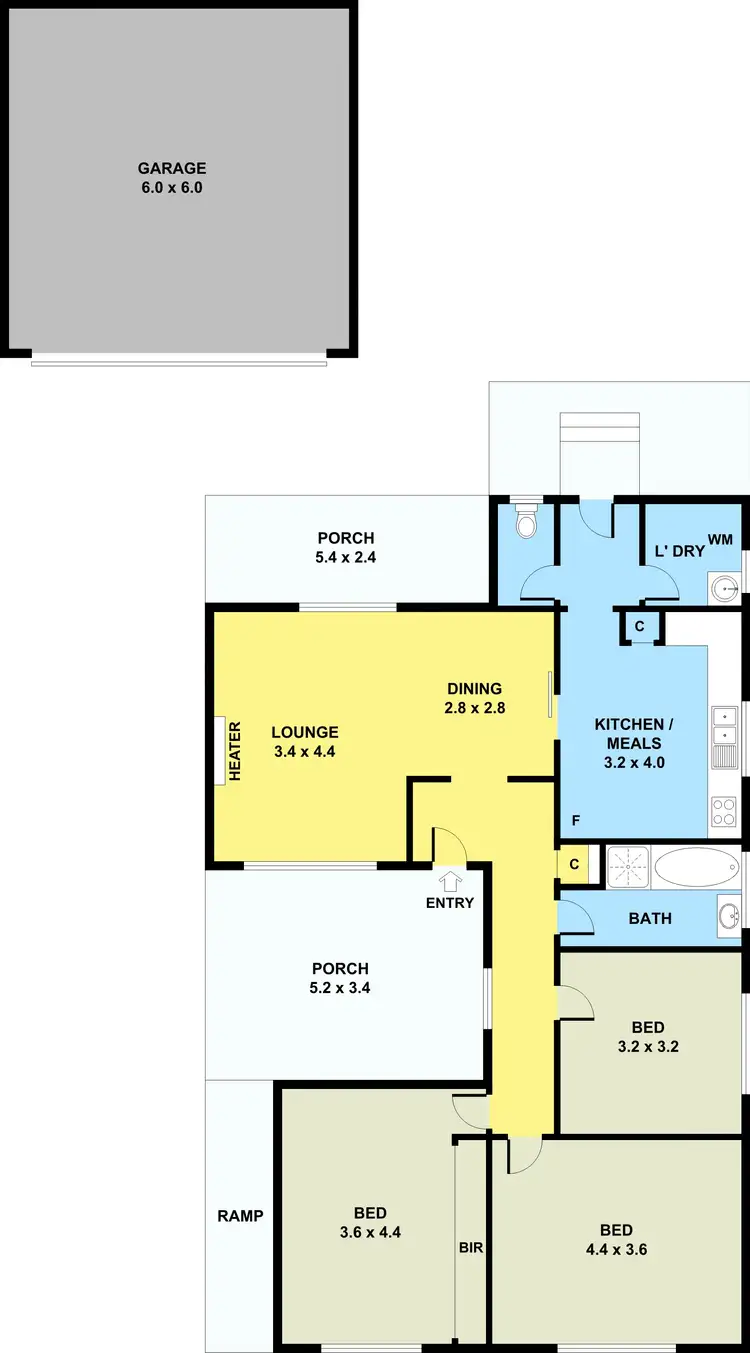 Floorplan of Homely house listing, 8 Blaby Street, Noble Park VIC 3174
