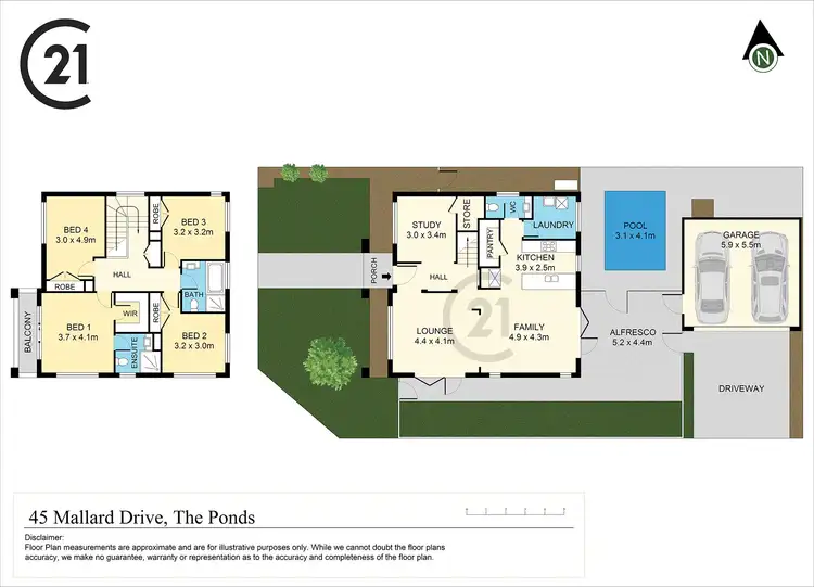 Floorplan of Homely house listing, 45 Mallard Drive, The Ponds NSW 2769