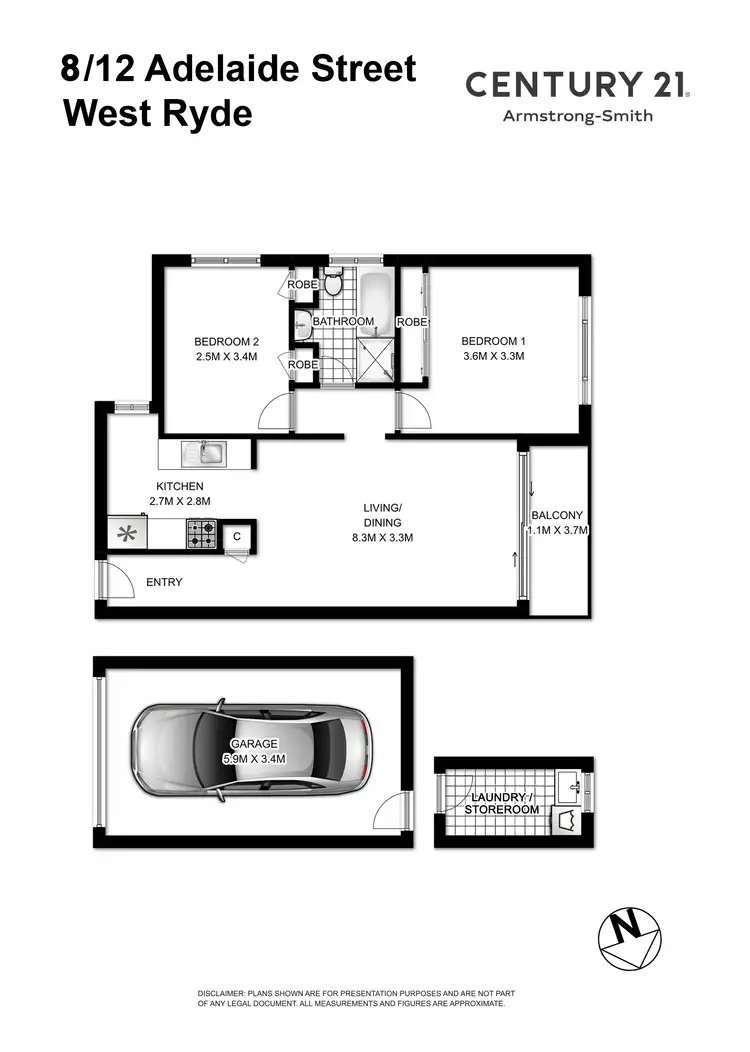 Floorplan of Homely apartment listing, 8/12 Adelaide Street, West Ryde NSW 2114