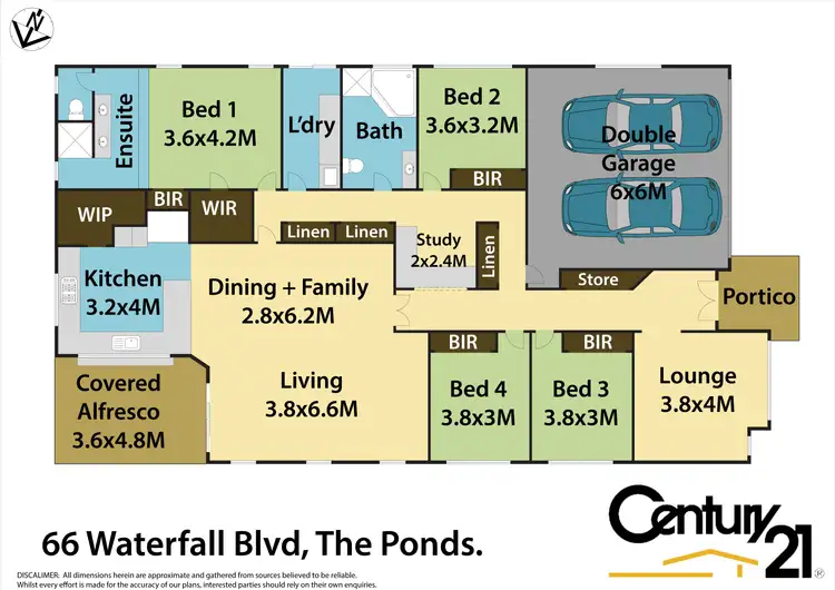Floorplan of Homely house listing, 66 Waterfall Boulevard, The Ponds NSW 2769