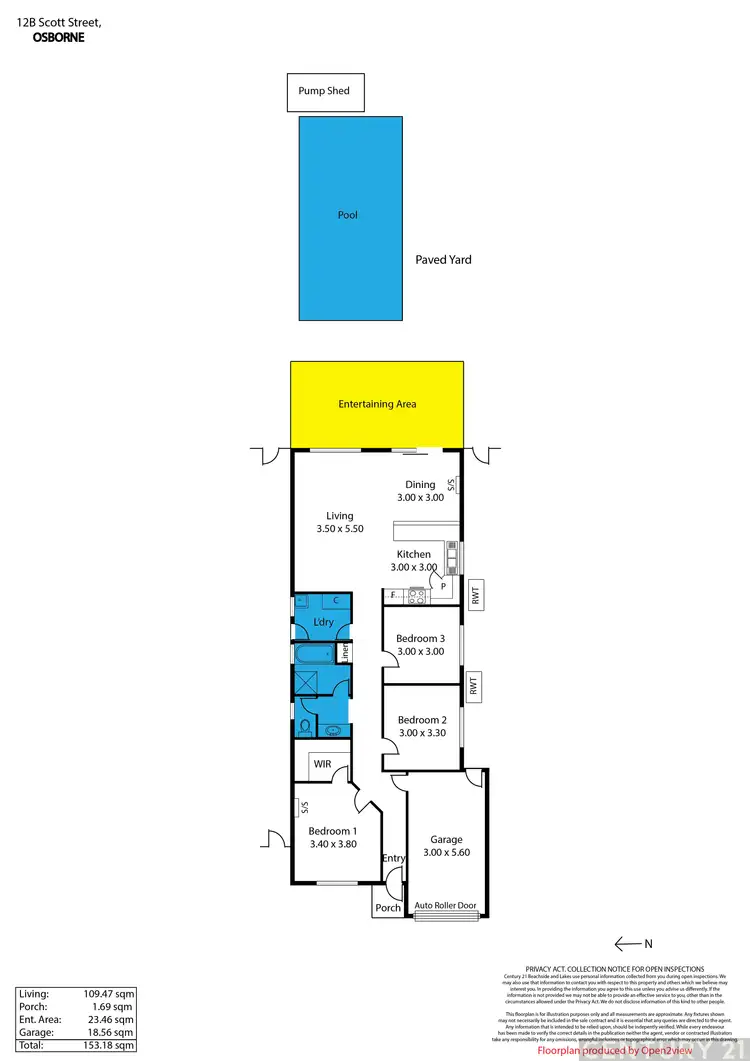 Floorplan of Homely house listing, 12B Scott Street, Osborne SA 5017