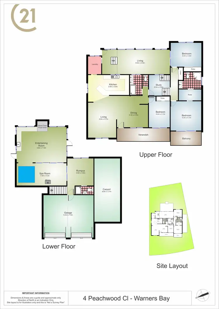 Floorplan of Homely house listing, 4 Peachwood Close, Warners Bay NSW 2282