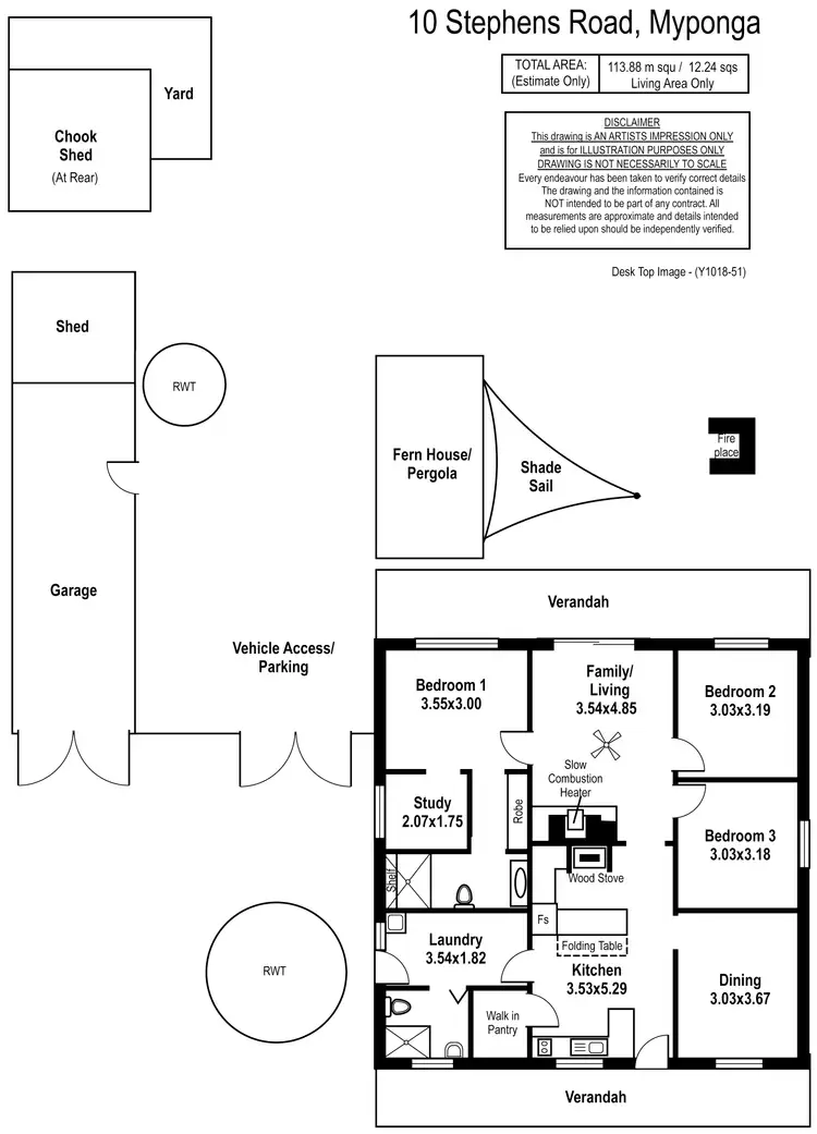 Floorplan of Homely house listing, 10 Stephens Road, Myponga SA 5202