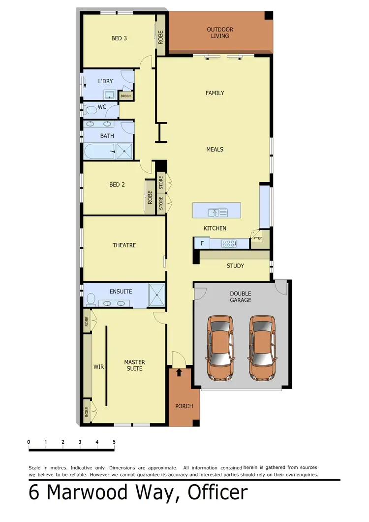Floorplan of Homely house listing, 6 Marwood Way, Officer VIC 3809