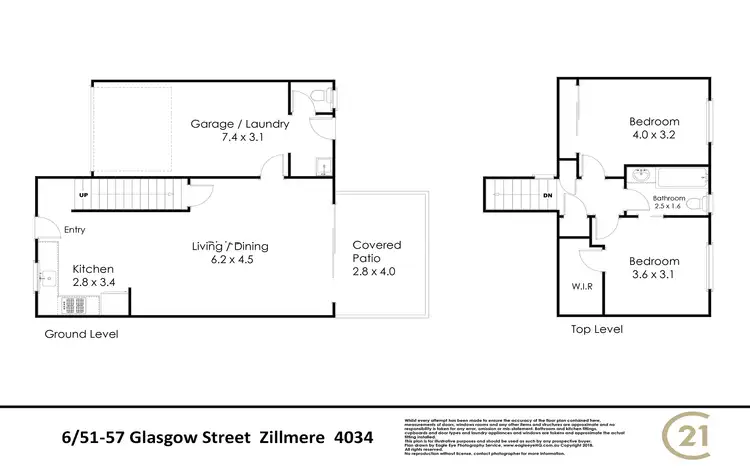 Floorplan of Homely townhouse listing, 6/51 Glasgow Street, Zillmere QLD 4034
