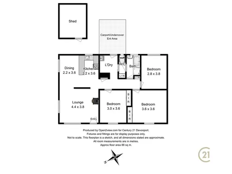Floorplan of Homely house listing, 18 Walpole Crescent, Latrobe TAS 7307