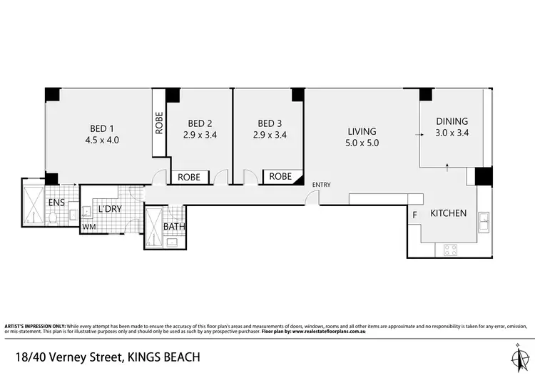 Floorplan of Homely unit listing, 18/40 Verney Street, Kings Beach QLD 4551