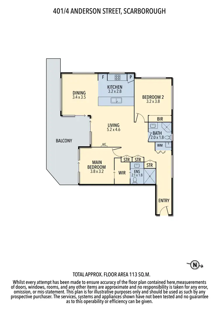 Floorplan of Homely apartment listing, 401/4 Anderson Street, Scarborough QLD 4020