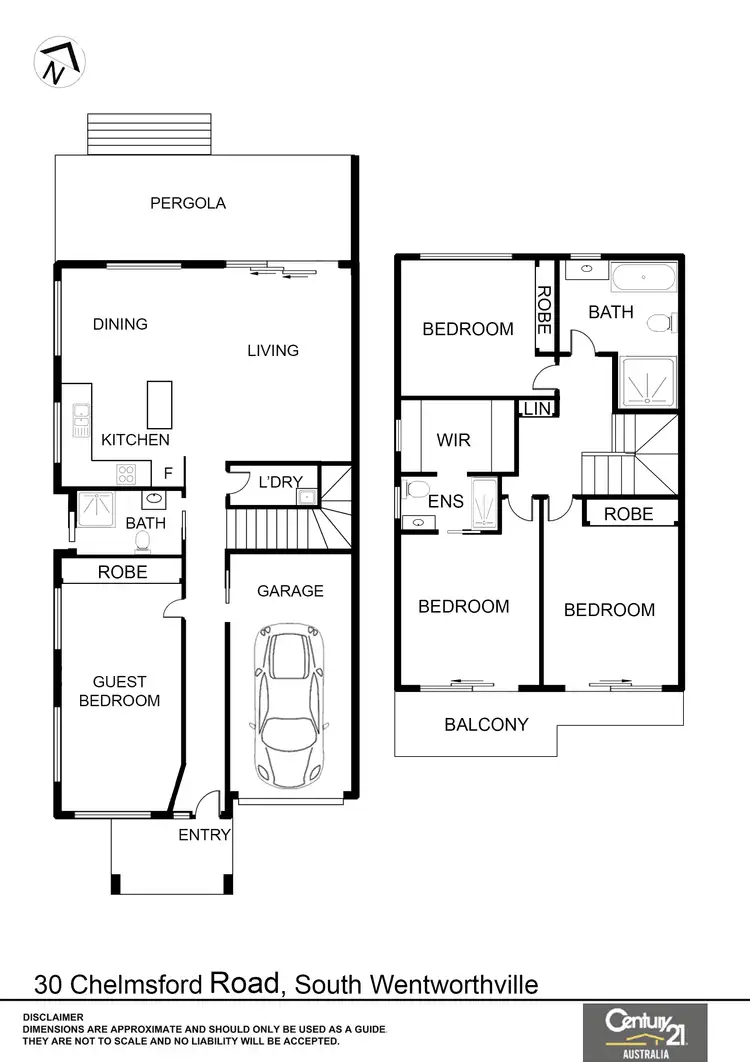 Floorplan of Homely semi-detached listing, 30 Chelmsford Road, South Wentworthville NSW 2145