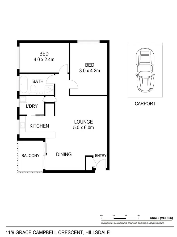 Floorplan of Homely apartment listing, 11/9 Grace Campbell Crescent, Hillsdale NSW 2036