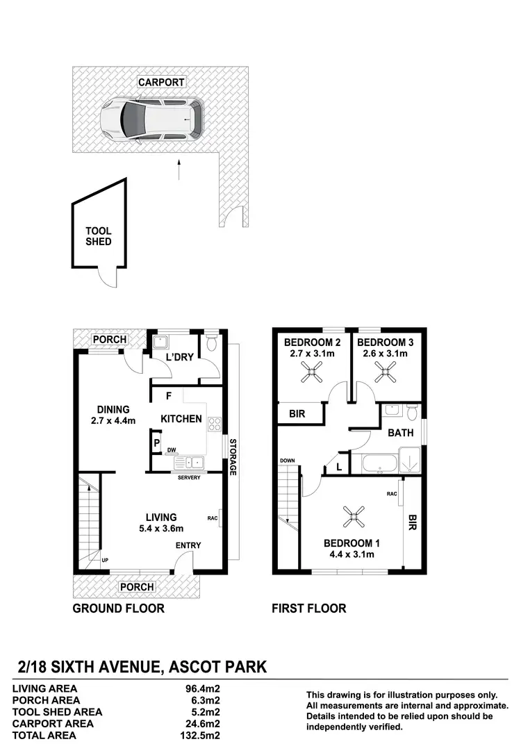 Floorplan of Homely townhouse listing, 2/18 Sixth Avenue, Ascot Park SA 5043